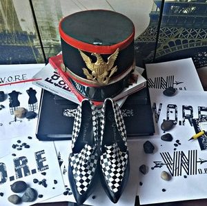 Jeffrey Campbell Checkered Hidden Platform Shoe